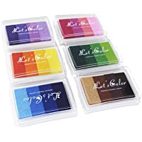 Almohadillas de Tinta Arcoiris almohadillas de tinta Rainbow Craft sello 24 colores Multicolor Artesan¨ªas Para usarse…